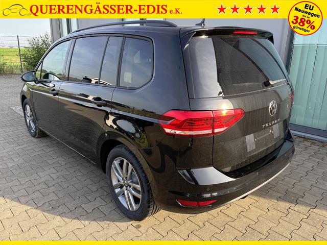 Volkswagen Touran 1.5 TSI 150PS ; 5-SITZER, Schwarz-Met, 17" Alu, Sitzheizung, Elektr. Heckklappe, Keyless, Alarm, IQ-LIGHT LED-Scheinwerfer, Parksensoren v/h, Rückfahrkamera, ACC Tempomat, M-Lederlenkrad, Digitales Cockpit, 3-Zonen-Climatronic, Wireless App-Connect 