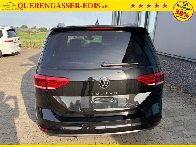 Volkswagen Touran 1.5 TSI 150PS ; 5-SITZER, Schwarz-Met, 17" Alu, Sitzheizung, Elektr. Heckklappe, Keyless, Alarm, IQ-LIGHT LED-Scheinwerfer, Parksensoren v/h, Rückfahrkamera, ACC Tempomat, M-Lederlenkrad, Digitales Cockpit, 3-Zonen-Climatronic, Wireless App-Connect 