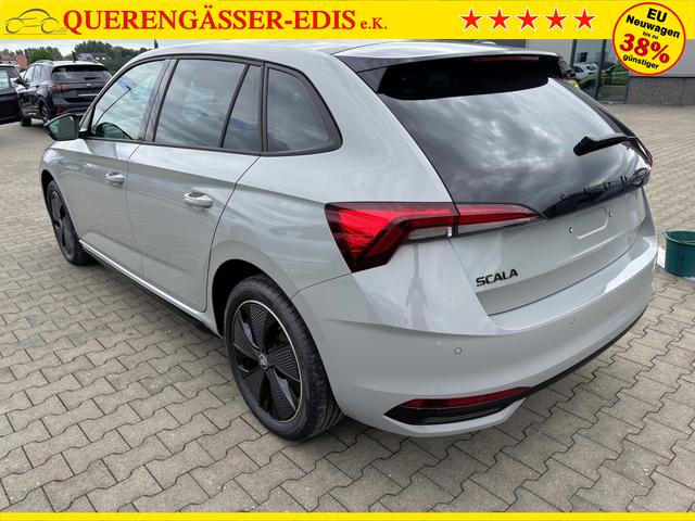 Skoda Scala Monte Carlo 1.0 TSI 115PS DSG, STAHL-GRAU, Panoramadach, 17"Alu, Climatronic, MATRIX-LED, Kessy, Verlängerte Heckscheibe, SunSet, Parksensoren vorn/hinten, Rückfahrkamera, Tempomat, Winter-Paket, Sport-M-Lederlenkrad beheizt, Virtual Cockpit, Radio 8", SmartLin 