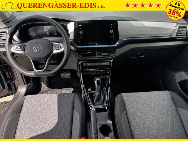 Volkswagen T-Cross LIFE 1.0 TSI 115PS DSG/AUTOMATIK, Rauch-Grau-Metallic, Parksensoren v/h, Rückfahrkamera, Privacy-Glas, Sitzheizung, Climatronic, IQ LIGHT MATRIX-LED, Radio Ready2Discover+Wireless App-Connect, 17" Alu, KEYLESS, Lendenwirbelstütze, M-Lederlenkrad, Dachreling 