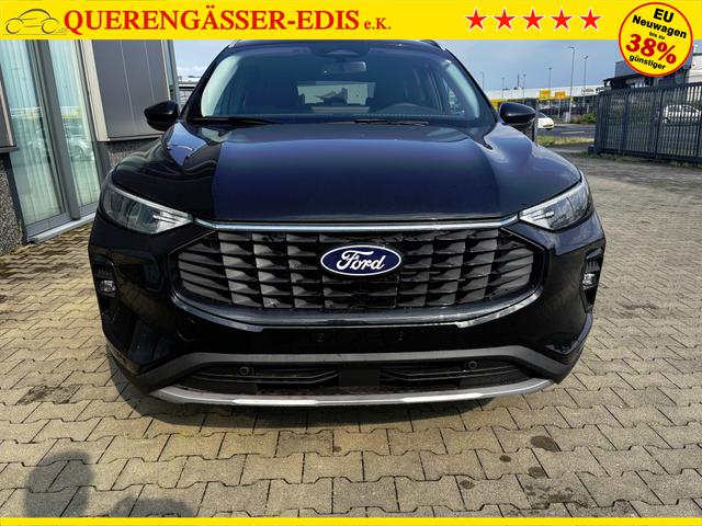 Ford Kuga Titanium 1.5 EcoBoost 186PS AUTOMATIK, Schwarz-Metallic, Winter-Paket, 5 Jahre Garantie, 17" Alu + Allwetterreifen, Navigation 13"-Display, Parksensoren vorne/hinten, Rückfahrkamera, Climatronic, Privacy-Glas, Key-Free-System, Tempomat, LED-Scheinwerfer 