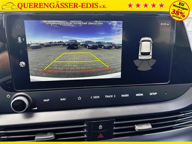 Hyundai i20 Comfort 1.2i 79PS, AURORA-GRAU METALLIC, 5 Jahre Garantie, NAVIGATION 10,25", Klima, Parksensoren hinten, Rückfahrkamera, Alarm, Lederlenkrad, Tempomat, Armlehne vorne, Reserverad, 4x elektr. Fensterheber, Fernlicht-Assistent 