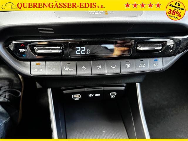 Hyundai i20 Family 1.2i 79PS, AURORA-GRAU METALLIC, WINTER-PAKET, KLIMAAUTOMATIK, 16" ALUFELGEN, 5 Jahre Garantie, NAVIGATION 10,25", Parksensoren hinten, Rückfahrkamera, Alarm, Lederlenkrad, Tempomat, Armlehne vorne, Reserverad, 4x elektr. Fensterheber, Fernlicht-Assisten 