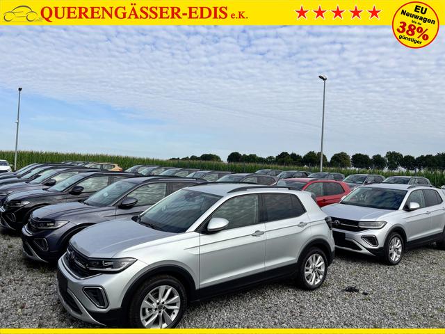 Volkswagen T-Cross LIFE 1.5 TSI 150PS DSG/AUTOMATIK, Rauch-Grau-Metallic, Parksensoren hinten, Rückfahrkamera, Privacy-Glas, Sitzheizung, Climatronic, IQ LIGHT MATRIX-LED, Radio Ready2Discover+App-Connect, 17" Alu, KEYLESS, M-Lederlenkrad, Dachreling 