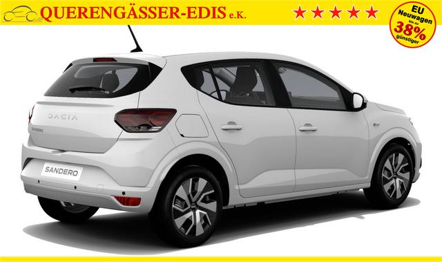 Dacia Sandero Expression 1.0 ECO-G 100 BENZIN/LPG-GASANLAGE, Weiß, Klimaanlage, Parksensoren hinten, Nebelscheinwerfer, Tempomat, Radio 8" + Smartphone-Integration, Lederlenkrad, Armlehne, Außenspiegel elektr. einstell-/beheizbar, Zentralverriegelung mit Fernbedienung 