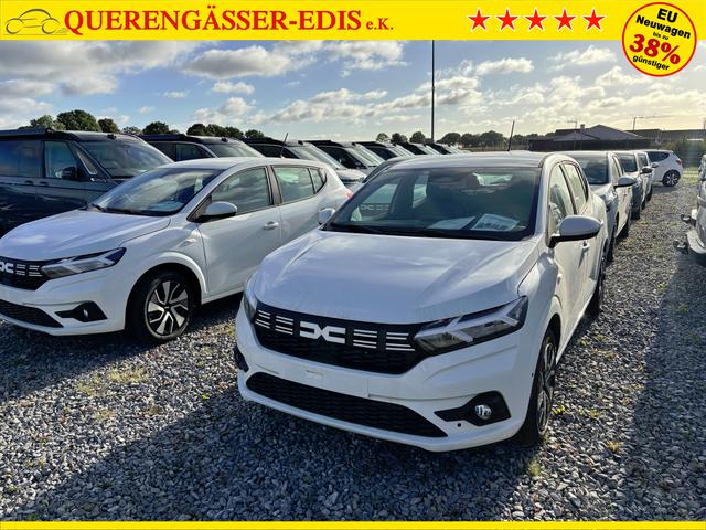 Dacia Sandero Expression 1.0 ECO-G 100 BENZIN/LPG-GASANLAGE, Weiß, Klimaanlage, Parksensoren hinten, Nebelscheinwerfer, Tempomat, Radio 8" + Smartphone-Integration, Lederlenkrad, Armlehne, Außenspiegel elektr. einstell-/beheizbar, Zentralverriegelung mit Fernbedienung 