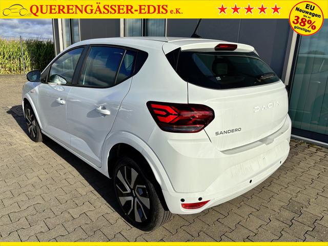 Dacia Sandero Expression 1.0 ECO-G 100 BENZIN/LPG-GASANLAGE, Weiß, Klimaanlage, Parksensoren hinten, Nebelscheinwerfer, Tempomat, Radio 8" + Smartphone-Integration, Lederlenkrad, Armlehne, Außenspiegel elektr. einstell-/beheizbar, Zentralverriegelung mit Fernbedienung 