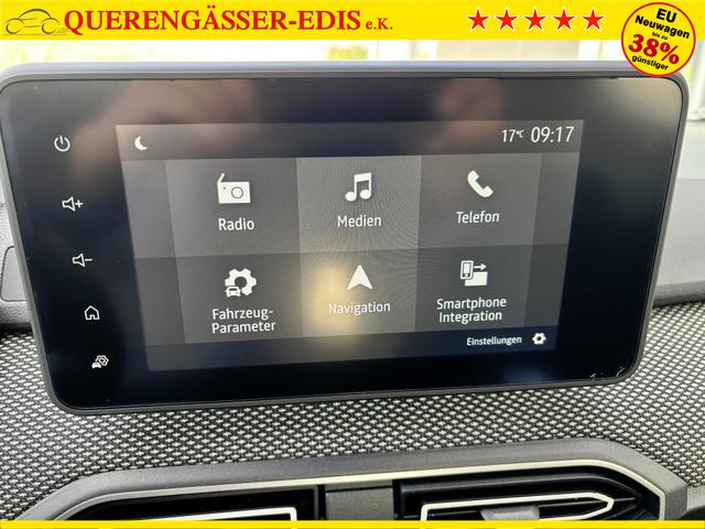 Dacia Sandero Expression 1.0 ECO-G 100 BENZIN/LPG-GASANLAGE, SONDERLACKIERUNG URBAN-GRAU, Klimaanlage, NAVIGATIONSSYSTEM 8", Parksensoren VORNE + HINTEN, RÜCKFAHRKAMERA, TOTER-WINKEL-WARNER, Nebelscheinwerfer, Tempomat, Lederlenkrad, Armlehne, Spiegel elektr. einstell-/beheizbar 
