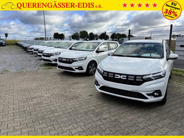 Dacia Sandero Expression 1.0 ECO-G 100 BENZIN/LPG-GASANLAGE, Weiß, Klimaanlage, Parksensoren hinten, Nebelscheinwerfer, Tempomat, Radio 8" + Smartphone-Integration, Lederlenkrad, Armlehne, Außenspiegel elektr. einstell-/beheizbar, Zentralverriegelung mit Fernbedienung 