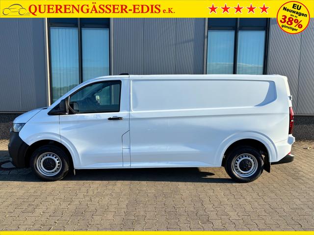 Volkswagen T7 Kastenwagen Basis 2.0 TDI 170PS AUTOMATIK LANG, Weiß, HECKFLÜGELTÜREN, 2-Zonen-Klimautomatik, M-Lederlenkrad, Anhängerkupplung, Parksensoren vorn/hinten, Rückfahrkamera, Frontscheibe beheizbar, Ganzjahresreifen, Sitzpaket 46 (inkl. Sitzheizung), Reserverad, 70l Tank 