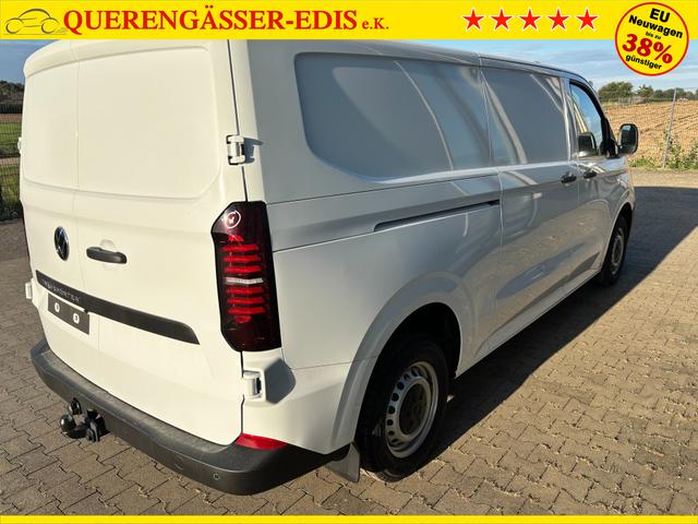Volkswagen T7 Kastenwagen Basis 2.0 TDI 170PS AUTOMATIK LANG, Weiß, HECKFLÜGELTÜREN, 2-Zonen-Klimautomatik, M-Lederlenkrad, Anhängerkupplung, Parksensoren vorn/hinten, Rückfahrkamera, Frontscheibe beheizbar, Ganzjahresreifen, Sitzpaket 46 (inkl. Sitzheizung), Reserverad, 70l Tank 