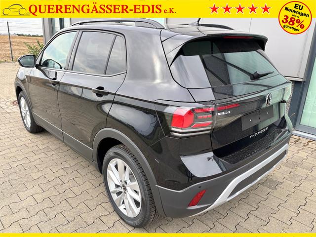 Volkswagen T-Cross Limited 1.0 TSI 115PS, 5 JAHRE GARANTIE, ANHÄNGERKUPPLUNG, NAVI 8", 17" Alu / Ganzjahresreifen, Climatronic, Sitzheizung, Parksensoren vo/hi + Kamera, Keyless, Privacy-Glas, Deep-Black Perleffekt, Dachreling, Sicht-Paket, Lendenwirbelstützen vorn 