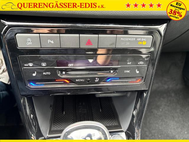Volkswagen T-Cross Limited 1.0 TSI 115PS, 5 JAHRE GARANTIE, ANHÄNGERKUPPLUNG, NAVI 8", 17" Alu / Ganzjahresreifen, Climatronic, Sitzheizung, Parksensoren vo/hi + Kamera, Keyless, Privacy-Glas, Deep-Black Perleffekt, Dachreling, Sicht-Paket, Lendenwirbelstützen vorn 