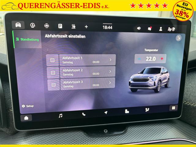 Skoda Kodiaq Selection 1.5 TSI mHEV 150PS DSG, 3J. Garantie, STANDHEIZUNG, 19" Alu, MATRIX-LED, NAVI 13", Alarm, Anhängerkupplung, Elektr. Heckklappe, ACC, 3Z-Climatronic, KESSY, Sitzheizung, Parksensoren v/h, Kamera, Fahrersitz elektr/Memory, Lederlenkrad beheizt, Virtual Coc 