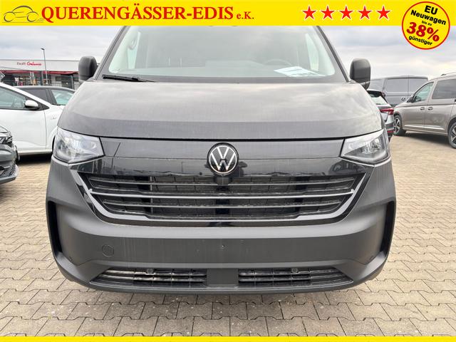 Volkswagen T7 Kastenwagen Basis 2.0 TDI 170PS AUTOMATIK LANG, Schwarz, HECKFLÜGELTÜREN, 2-Zonen-Klimautomatik, M-Lederlenkrad, Anhängerkupplung, Parksensoren vorn/hinten, Rückfahrkamera, Frontscheibe beheizbar, Ganzjahresreifen, Sitzpaket 46 (inkl. Sitzheizung), Reserverad, 70l Tank 
