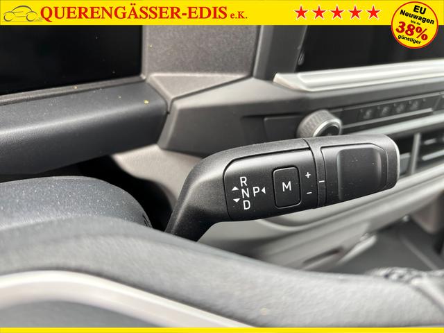 Volkswagen T7 Kastenwagen Basis 2.0 TDI 150PS AUTOMATIK, Clear-White, HECKFLÜGELTÜREN, 2-Zonen-Klimautomatik, M-Lederlenkrad, Anhängerkupplung, Parksensoren vorn/hinten, Rückfahrkamera, Frontscheibe beheizbar, Ganzjahresreifen, Sitzpaket 46 (inkl. Sitzheizung), Reserverad, 70 Liter 