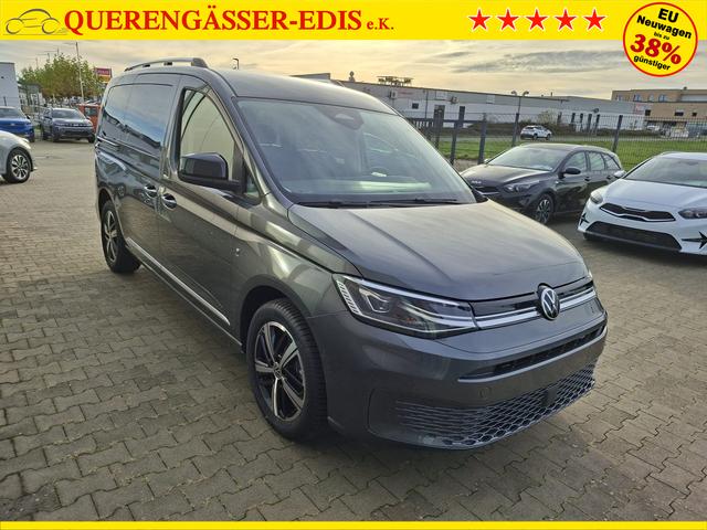 Volkswagen Caddy Style MAXI 7-SITZER 1.5 TSI 115PS DSG/AUTOMATIK, INDIUM-GRAU, 17" Alu/Ganzjahresreifen, Winterpaket, ACC-Tempomat, Toter-Winkel, ParkAssist, Parksensoren vo/hi, Rückfahrkamera, Radio Ready2Discover 10" + Wireless AppConnect, Climatronic, Abgedunkelte Scheiben 