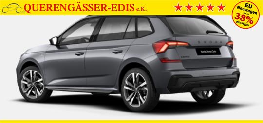 Skoda Kamiq Monte Carlo 1.0 TSI 115PS DSG, GRAU-MET/Dach schwarz, 18" ALU, AHK-VORBEREITUNG, Panoramadach, Matrix-LED, Parksensoren v/h, Kamera, Tempomat, Virtual Cockpit (8"!!), Kessy, Winter-Paket, Climatronic, Radio 8", SmartLink, NSW, Sport-M-Lederlenkrad beheizt, Dachreling 