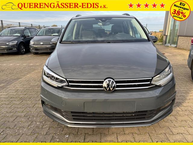 Volkswagen Touran Limited 1.5 TSI 150 PS, 17" Alu, GRAU-Metallic, Winter-Paket, Elektr. Heckklappe, Keyless, Alarm, LED-Scheinwerfer IQ-Light, Travel Assist, Parksensoren vo/hi, Rückfahrkamera, ACC, M-Lederlenkrad, Digital Cockpit, 3-Zonen-Climatronic, Radio Ready2Discover 8" 