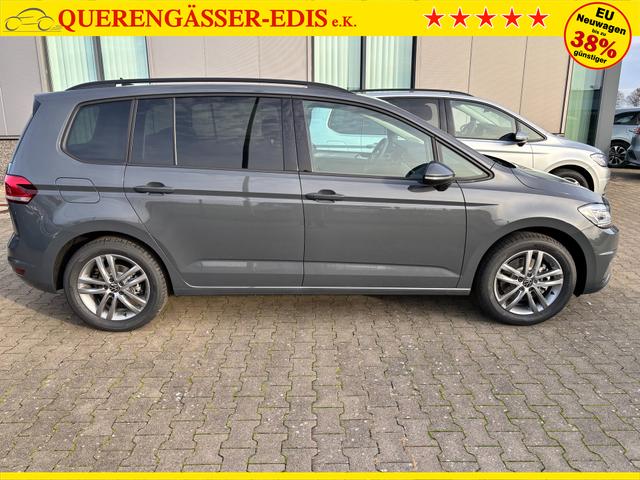 Volkswagen Touran Limited 1.5 TSI 150 PS, 17" Alu, GRAU-Metallic, Winter-Paket, Elektr. Heckklappe, Keyless, Alarm, LED-Scheinwerfer IQ-Light, Travel Assist, Parksensoren vo/hi, Rückfahrkamera, ACC, M-Lederlenkrad, Digital Cockpit, 3-Zonen-Climatronic, Radio Ready2Discover 8" 