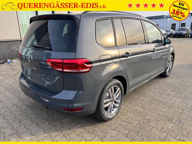Volkswagen Touran Limited 1.5 TSI 150 PS, 17" Alu, GRAU-Metallic, Winter-Paket, Elektr. Heckklappe, Keyless, Alarm, LED-Scheinwerfer IQ-Light, Travel Assist, Parksensoren vo/hi, Rückfahrkamera, ACC, M-Lederlenkrad, Digital Cockpit, 3-Zonen-Climatronic, Radio Ready2Discover 8" 