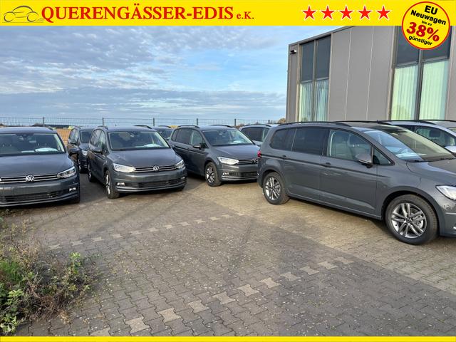 Volkswagen Touran Limited 1.5 TSI 150 PS, 17" Alu, GRAU-Metallic, Winter-Paket, Elektr. Heckklappe, Keyless, Alarm, LED-Scheinwerfer IQ-Light, Travel Assist, Parksensoren vo/hi, Rückfahrkamera, ACC, M-Lederlenkrad, Digital Cockpit, 3-Zonen-Climatronic, Radio Ready2Discover 8" 