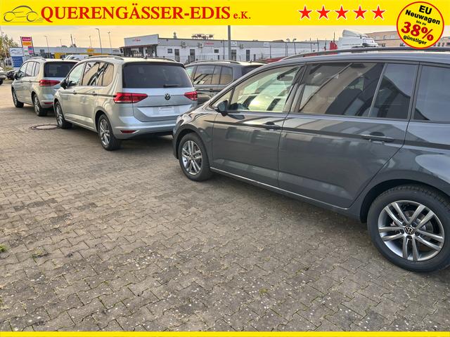Volkswagen Touran Limited 1.5 TSI 150 PS, 17" Alu, GRAU-Metallic, Winter-Paket, Elektr. Heckklappe, Keyless, Alarm, LED-Scheinwerfer IQ-Light, Travel Assist, Parksensoren vo/hi, Rückfahrkamera, ACC, M-Lederlenkrad, Digital Cockpit, 3-Zonen-Climatronic, Radio Ready2Discover 8" 