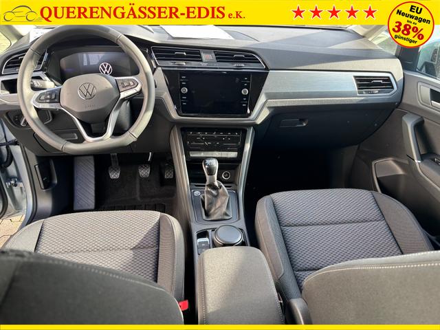 Volkswagen Touran Limited 1.5 TSI 150 PS, 17" Alu, GRAU-Metallic, Winter-Paket, Elektr. Heckklappe, Keyless, Alarm, LED-Scheinwerfer IQ-Light, Travel Assist, Parksensoren vo/hi, Rückfahrkamera, ACC, M-Lederlenkrad, Digital Cockpit, 3-Zonen-Climatronic, Radio Ready2Discover 8" 