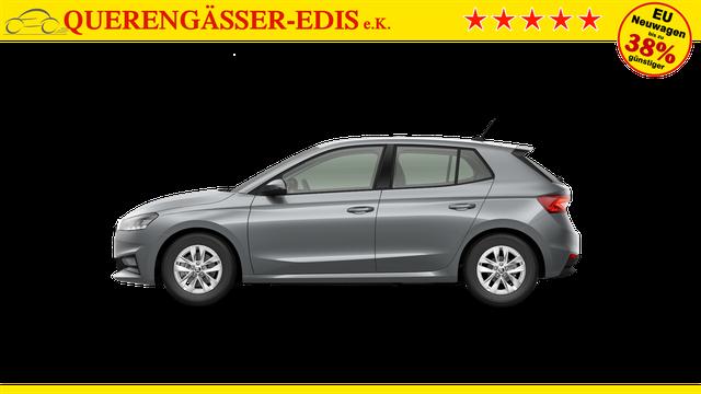 Skoda Fabia Extra Plus 1.0 TSI 116PS, 5 Jahre Garantie, SMOKEY-SILBER METALLIC, CLIMATRONIC, BEHEIZTE FRONTSCHEIBE, SITZHEIZUNG, M-Lederlenkrad BEHEIZT, 15" ALU, Parksensoren hinten, R&uuml;ckfahrkamera, Infotainment 8", Virtual Cockpit, Tempomat, NSW, Wireless SmartLink 