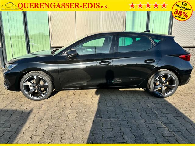 Cupra Leon Basis 1.5 TSI 150PS 6-Gang, 5 Jahre Garantie, SCHWARZ-METALLIC, EDGE-PAKET, WINTER-PAKET, 18" Alufelgen, Voll-LED-Scheinwerfer, 3Z-Climatronic, ACC/Tempomat, Digitales Cockpit, Full Link, Parksensoren v/h, Privacy-Glas, Multifunktions-Lederlenkrad 
