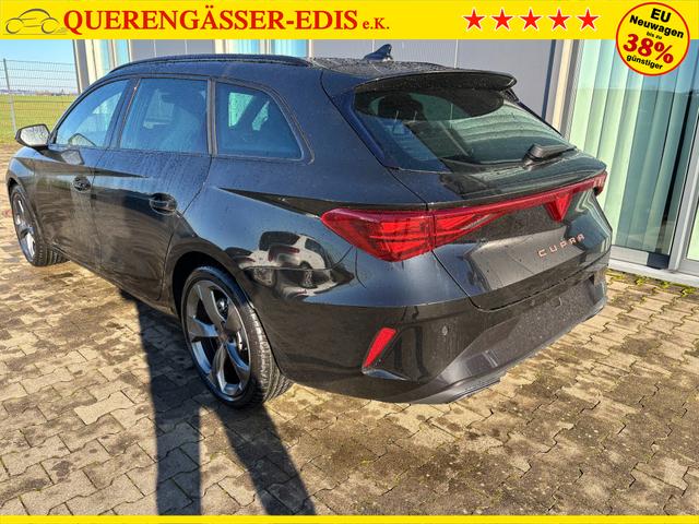 Cupra Leon Sportstourer Basis 1.5 TSI 150PS 6-Gang, 5J Garantie, SCHWARZ-METALLIC, MATRIX-LED, AHK SCHWENKBAR, EDGE-PAKET, DYNAMIC-DESIGN, Elektr. Heckklappe, Dachreling, 18" Alu, Voll-LED-Scheinwerfer, 3Z-Climatronic, ACC/Tempomat, Full Link, Parksensoren v/h, Privacy-Glas 