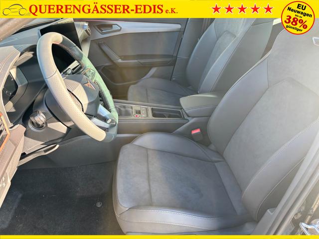 Cupra Leon Sportstourer Basis 1.5 TSI 150PS 6-Gang, 5J Garantie, SCHWARZ-METALLIC, MATRIX-LED, AHK SCHWENKBAR, EDGE-PAKET, DYNAMIC-DESIGN, Elektr. Heckklappe, Dachreling, 18" Alu, Voll-LED-Scheinwerfer, 3Z-Climatronic, ACC/Tempomat, Full Link, Parksensoren v/h, Privacy-Glas 