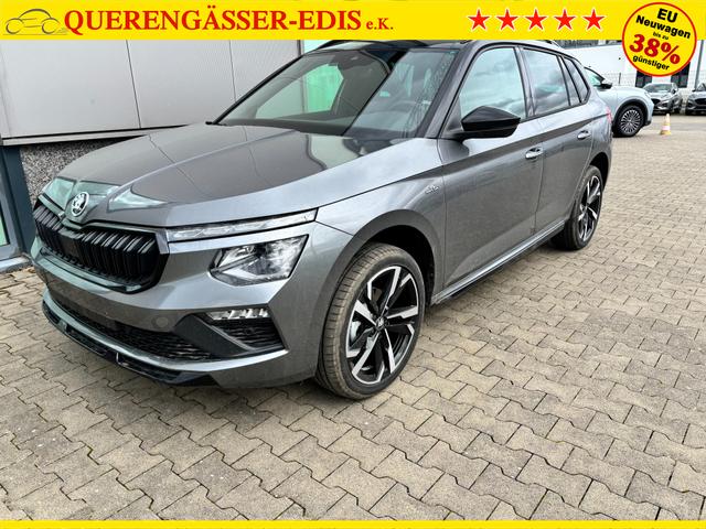 Skoda Kamiq Monte Carlo 1.0 TSI 115PS DSG, GRAU-MET/Dach schwarz, 18" ALU, AHK-VORBEREITUNG, Panoramadach, Matrix-LED, Parksensoren v/h, Kamera, Tempomat, Virtual Cockpit (8"!!), Kessy, Winter-Paket, Climatronic, Radio 8", SmartLink, NSW, Sport-M-Lederlenkrad beheizt, Dachreling 