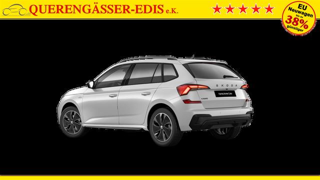 Skoda Kamiq Monte Carlo 1.5 TSI 150PS DSG (AUTOMATIK), MOON-WHITE PERLEFFEKT, PANORAMDACH, MATRIX-LED, SITZHEIZUNG, Sport-M-Lederlenkrad beheizt, SunSet, 2Z-Climatronic, Parksensoren vorn/hinten, R&uuml;ckfahrkamera, Kessy, Radio 8,25"+SmartLink, Virtual Cockpit, 17" Alu, Tempomat 