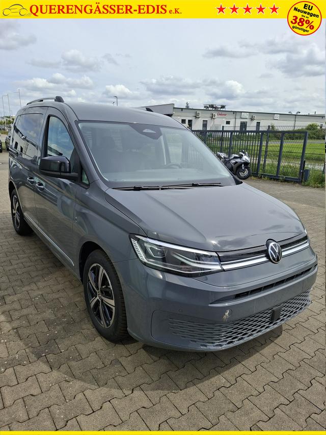 Volkswagen Caddy Style 1.5 TSI 115PS DSG/AUTOMATIK, PURE-GREY, 17" Alu/Ganzjahresreifen, Winterpaket, ACC-Tempomat, Toter-Winkel, ParkAssist, Parksensoren vo/hi, R&uuml;ckfahrkamera, Radio Ready2Discover 10" + Wireless AppConnect, Climatronic, Abgedunkelte Scheiben, M-Lederlenkrad 
