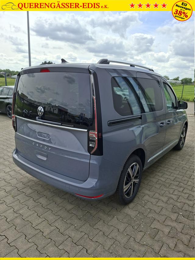 Volkswagen Caddy Style 1.5 TSI 115PS DSG/AUTOMATIK, PURE-GREY, 17" Alu/Ganzjahresreifen, Winterpaket, ACC-Tempomat, Toter-Winkel, ParkAssist, Parksensoren vo/hi, R&uuml;ckfahrkamera, Radio Ready2Discover 10" + Wireless AppConnect, Climatronic, Abgedunkelte Scheiben, M-Lederlenkrad 