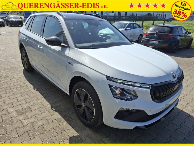 Skoda Kamiq Monte Carlo 1.5 TSI 150PS DSG (AUTOMATIK), MOON-WHITE PERLEFFEKT, PANORAMDACH, MATRIX-LED, SITZHEIZUNG, Sport-M-Lederlenkrad beheizt, SunSet, 2Z-Climatronic, Parksensoren vorn/hinten, R&uuml;ckfahrkamera, Kessy, Radio 8,25"+SmartLink, Virtual Cockpit, 17" Alu, Tempomat 