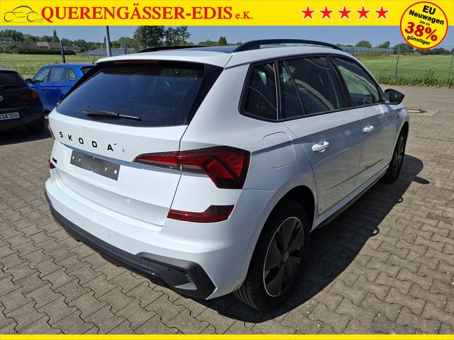 Skoda Kamiq Monte Carlo 1.5 TSI 150PS DSG (AUTOMATIK), MOON-WHITE PERLEFFEKT, PANORAMDACH, MATRIX-LED, SITZHEIZUNG, Sport-M-Lederlenkrad beheizt, SunSet, 2Z-Climatronic, Parksensoren vorn/hinten, R&uuml;ckfahrkamera, Kessy, Radio 8,25"+SmartLink, Virtual Cockpit, 17" Alu, Tempomat 