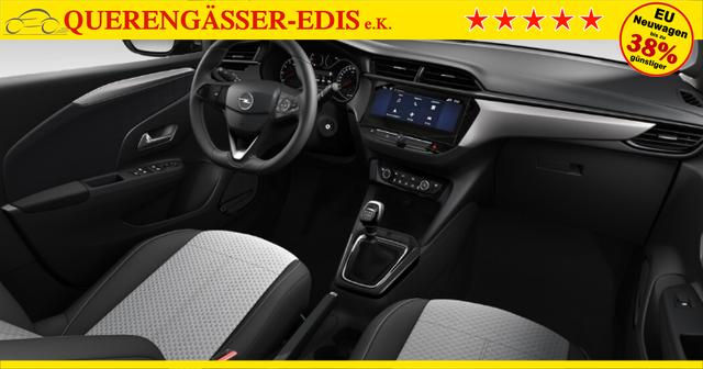 Opel Corsa (ca. 37% Preisvorteil) 1.2 Turbo 100PS "EDITION", Schwarz-Metallic, 16" Alufelgen, Sitzheizung, Lederlenkrad beheizt, Parksensoren hinten, Klimaanlage, Radio AndroidAuto/Apple CarPlay, Tempomat, ZV mit Fernbedienung 