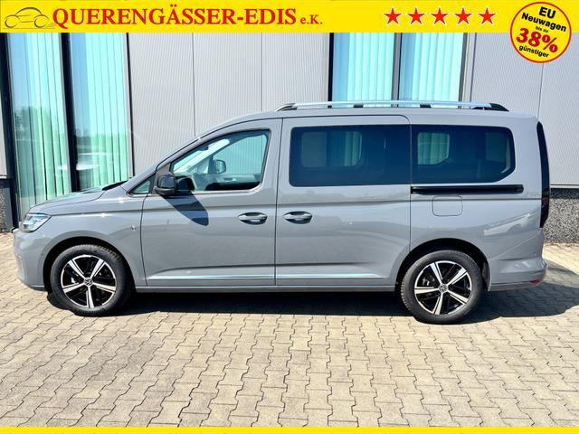 Volkswagen Caddy Maxi Style BEHINDERTENUMBAU (HECKAUSSCHNITT) 1.5 TSI 115PS DSG/AUTOMATIK, PURE-GREY, 17" Alu/Ganzjahresreifen, Winterpaket, ACC-Tempomat, Toter-Winkel, ParkAssist, Parksensoren vo/hi, R&uuml;ckfahrkamera, Radio Ready2Discover 10" + Wireless AppConnect, Climatronic 