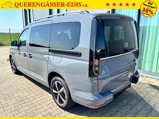 Volkswagen Caddy Maxi Style BEHINDERTENUMBAU (HECKAUSSCHNITT) 1.5 TSI 115PS DSG/AUTOMATIK, PURE-GREY, 17" Alu/Ganzjahresreifen, Winterpaket, ACC-Tempomat, Toter-Winkel, ParkAssist, Parksensoren vo/hi, R&uuml;ckfahrkamera, Radio Ready2Discover 10" + Wireless AppConnect, Climatronic 