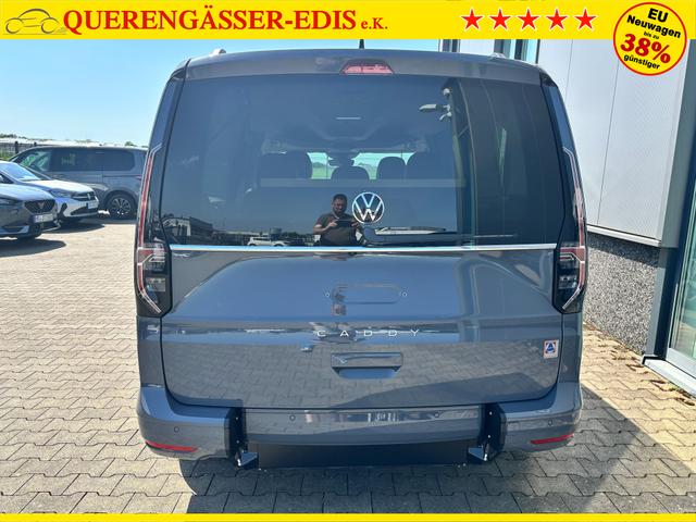 Volkswagen Caddy Maxi Style BEHINDERTENUMBAU (HECKAUSSCHNITT) 1.5 TSI 115PS DSG/AUTOMATIK, PURE-GREY, 17" Alu/Ganzjahresreifen, Winterpaket, ACC-Tempomat, Toter-Winkel, ParkAssist, Parksensoren vo/hi, R&uuml;ckfahrkamera, Radio Ready2Discover 10" + Wireless AppConnect, Climatronic 