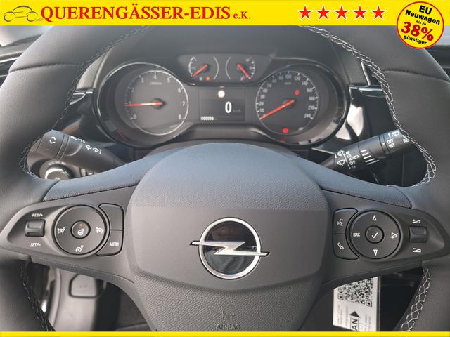 Opel Corsa (ca. 37% Preisvorteil) 1.2 Turbo 100PS "EDITION", Silber-Metallic, 16" Alufelgen, Sitzheizung, Lederlenkrad beheizt, Parksensoren hinten, Klimaanlage, Radio AndroidAuto/Apple CarPlay, Tempomat, ZV mit Fernbedienung 