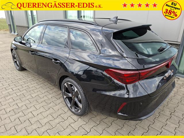 Cupra Leon Sportstourer Basis 1.5 eTSI 150PS DSG (AUTOMATIK), SCHWARZ, ANH&Auml;NGERKUPPLUNG, ELEKTR. HECKKLAPPE, KESSY, ALARM, R&Uuml;CKFAHRKAMERA, 18" Alu, Sitzheizung, M-Lederlenkrad beheizt, Parksensoren vorne und hinten, Adaptiver Tempomat, 3-Zonen-Climatronic, Radio 12,9" + Full Link 