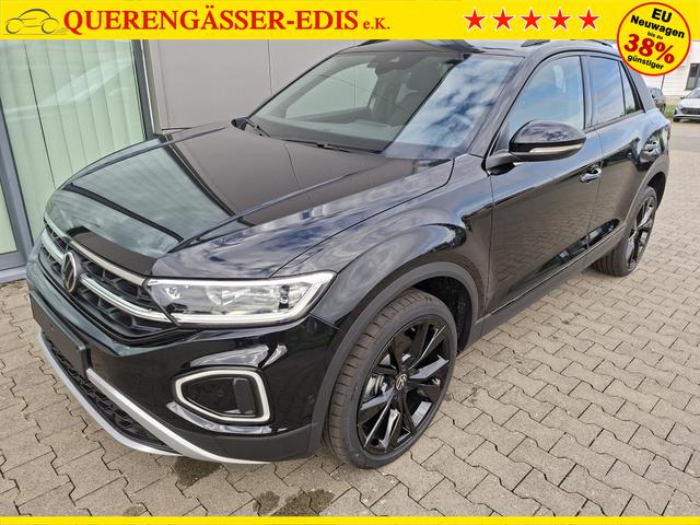 Volkswagen T-Roc Style Modell 2025, 1.5 TSI 150PS DSG, Schwarz-Met, Elektr. Heckklappe, ACC, Virtual Cockpit, Climatronic, ParkAssist, Parksensoren v/h, R&uuml;ckfahrkamera, Sitzheizung, Privacy-Glas, M-Lederlenkrad beheizt, 19" ALU "Misano" schwarz, IQ LIGHT MATRIX, Keyless 