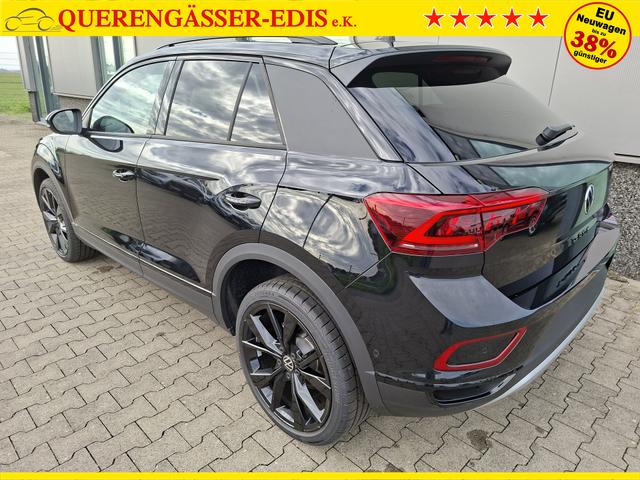 Volkswagen T-Roc Style Modell 2025, 1.5 TSI 150PS DSG, Schwarz-Met, Elektr. Heckklappe, ACC, Virtual Cockpit, Climatronic, ParkAssist, Parksensoren v/h, R&uuml;ckfahrkamera, Sitzheizung, Privacy-Glas, M-Lederlenkrad beheizt, 19" ALU "Misano" schwarz, IQ LIGHT MATRIX, Keyless 