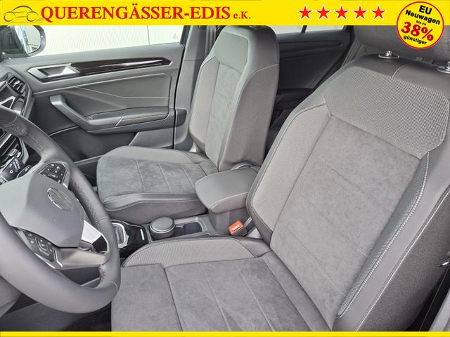 Volkswagen T-Roc Style Modell 2025, 1.5 TSI 150PS DSG, Schwarz-Met, Elektr. Heckklappe, ACC, Virtual Cockpit, Climatronic, ParkAssist, Parksensoren v/h, R&uuml;ckfahrkamera, Sitzheizung, Privacy-Glas, M-Lederlenkrad beheizt, 19" ALU "Misano" schwarz, IQ LIGHT MATRIX, Keyless 
