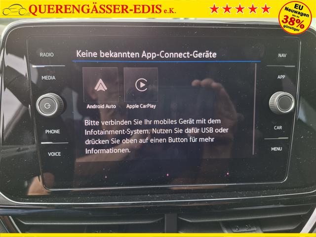 Volkswagen T-Roc Style Modell 2025, 1.5 TSI 150PS DSG, Schwarz-Met, Elektr. Heckklappe, ACC, Virtual Cockpit, Climatronic, ParkAssist, Parksensoren v/h, R&uuml;ckfahrkamera, Sitzheizung, Privacy-Glas, M-Lederlenkrad beheizt, 19" ALU "Misano" schwarz, IQ LIGHT MATRIX, Keyless 