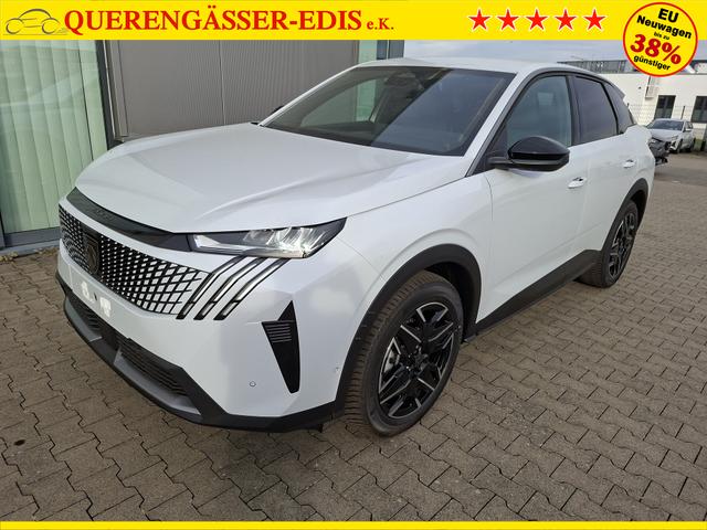 Peugeot 3008 Allure Hybrid 145PS e-DCS6 (Automatik), Wei&szlig;-Metallic, ANH&Auml;NGERKUPPLUNG, Panorama-Navigations-Paket, Grip-Control-Paket, 19" ALU, Beh. Frontscheibe, Trennnetz, Adaptiver Tempomat, Toter-Winkel, 360&deg;Kamera, Parksensoren vorn/hinten, Lenkradheizung, Alarmanlage 