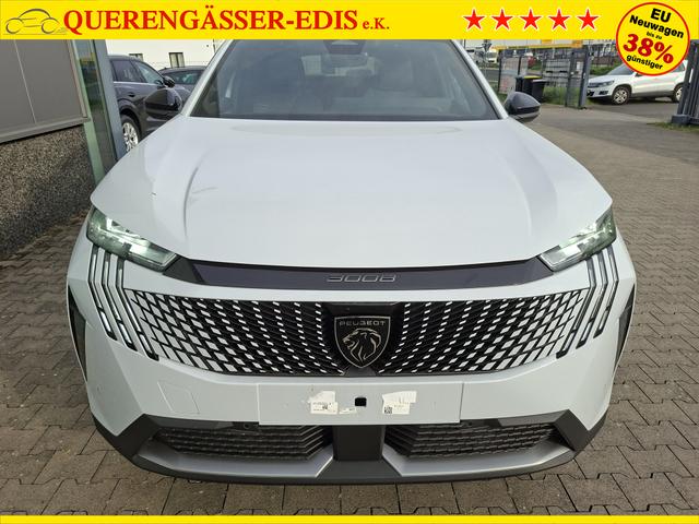 Peugeot 3008 Allure Hybrid 145PS e-DCS6 (Automatik), Wei&szlig;-Metallic, ANH&Auml;NGERKUPPLUNG, Panorama-Navigations-Paket, Grip-Control-Paket, 19" ALU, Beh. Frontscheibe, Trennnetz, Adaptiver Tempomat, Toter-Winkel, 360&deg;Kamera, Parksensoren vorn/hinten, Lenkradheizung, Alarmanlage 